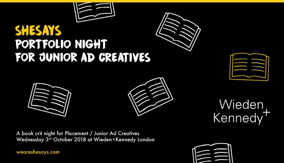 Portfolio night for junior ad creatives